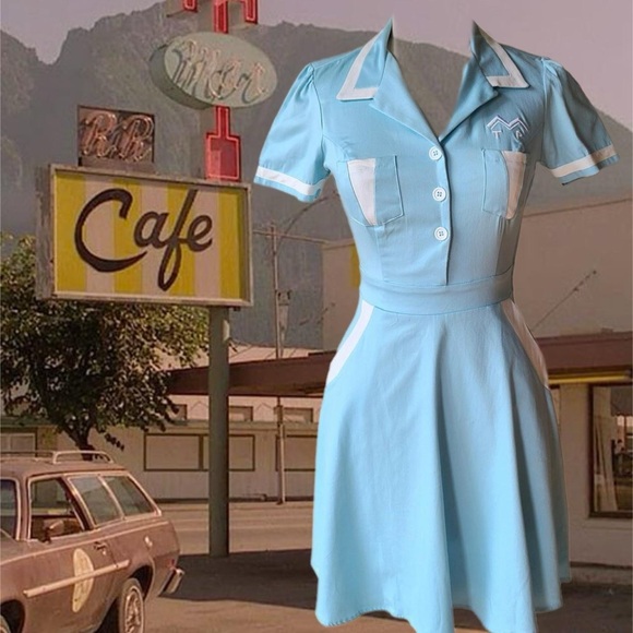 ☕️🌲 Twin Peaks Double R Diner Waitress Dress 
by Midnight Hour 🌲 🦉 - Picture 1 of 5